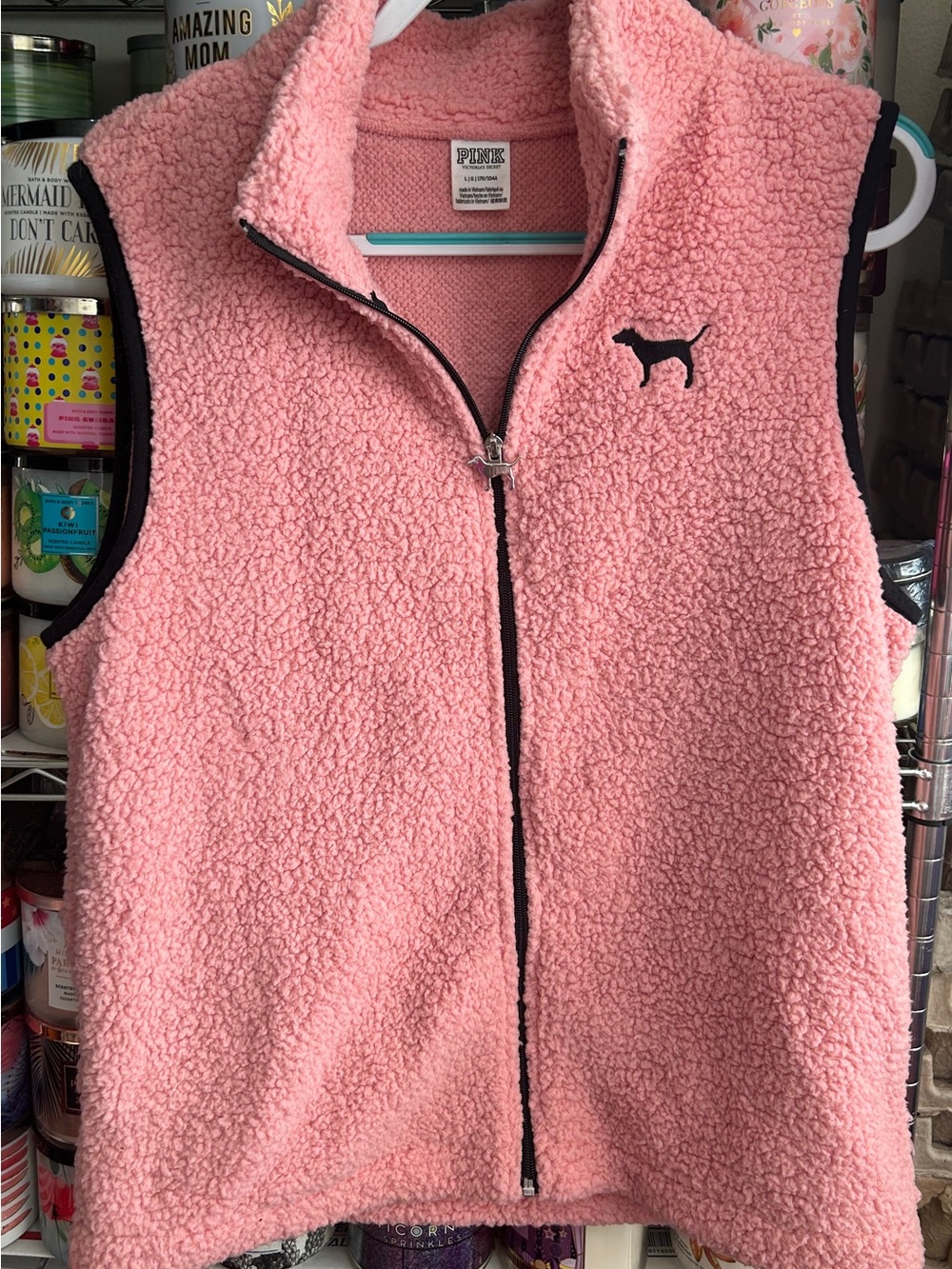 VS PINK SHERPA Vest NWOT